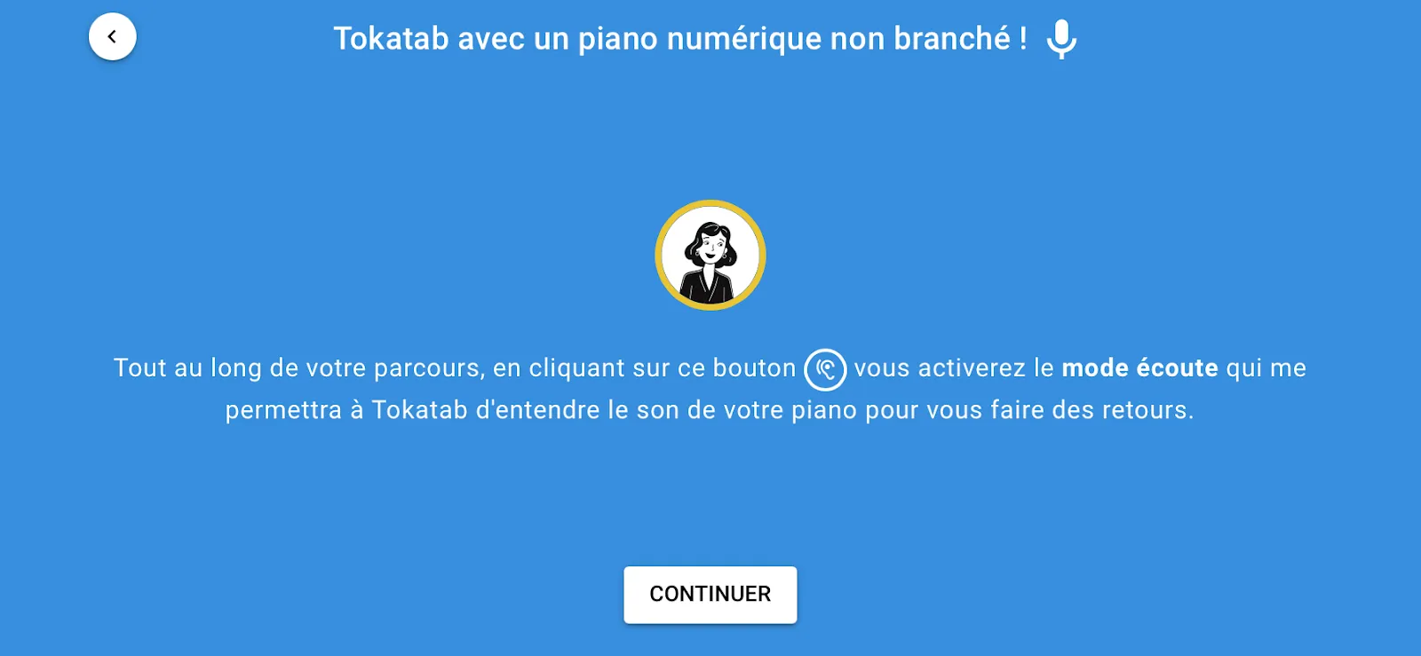 Tokatab - activation du mode écoute